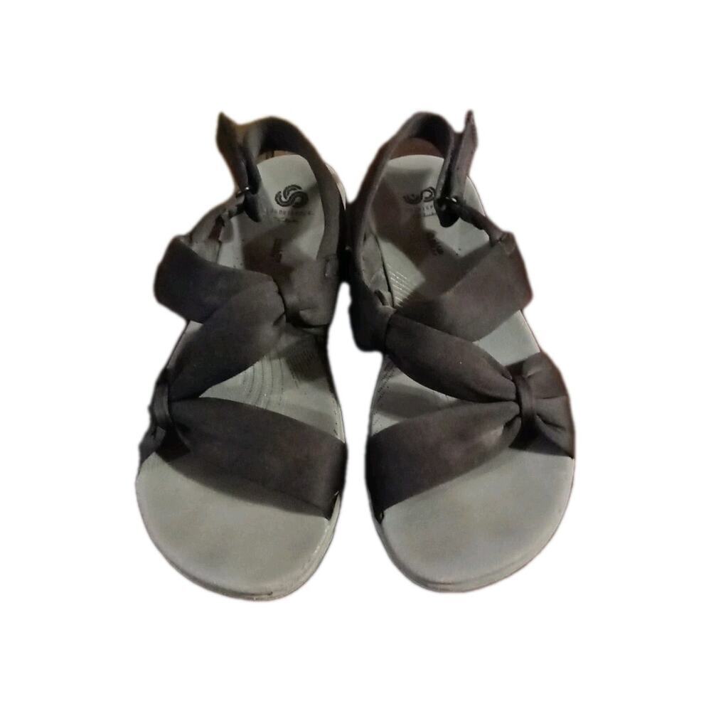 Cloudsteppers by Clark’s Arla Primrose Black Fabric Sandals Size 9
